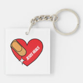 Jesus Heals Sleutelhanger (Achterkant)