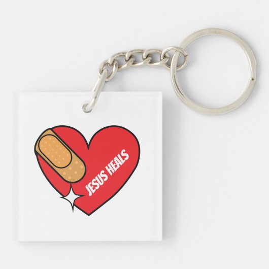 Jesus Heals Sleutelhanger (Achterkant)
