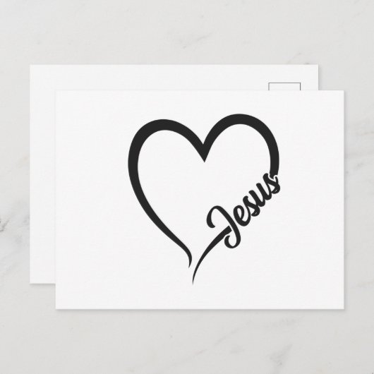 JESUS HEART AANKONDIGINGSKAART (Voorkant / Achterkant)