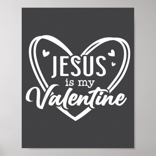 Jesus Heart Christian Faith Love Valentines Day Me Poster (Voorkant)