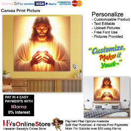 Jesus Heart in My Hands Canvas Print Picture 2