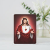 Jesus Heart Katholieke begrafenis Memorial Heilige (Staand voorkant)