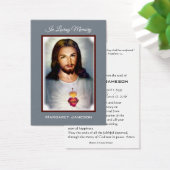 Jesus Heart Katholieke Funeral Memorial Heilige Ka Visitekaartje (Bureau)