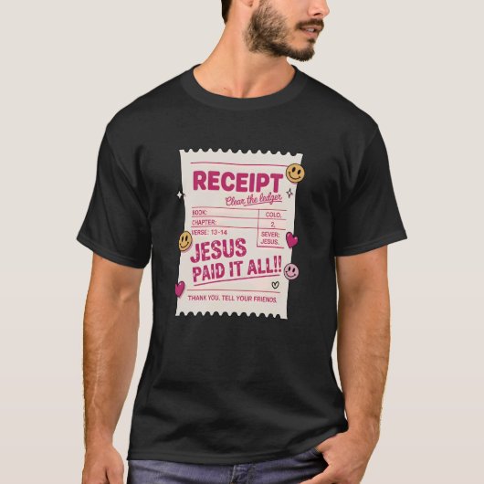 Jesus Heeft Alles Betaald, Gast Controle Christeli T-shirt (Voorkant)