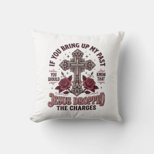Jesus Heeft De Aanklacht Ingetrokken Vintage Cross Kussen