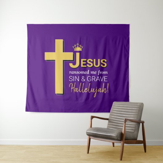 JESUS HEEFT MIJ VRIJGEKOCHT Pasen Wandkleed (In Situ (horizontaal))