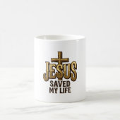 Jesus Heeft Mijn Leven Gered Kruis Vintage Koffiemok (Center)