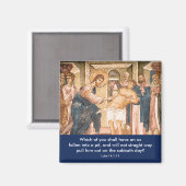 Jesus Heelt Man met Dropsy - Magneet (Voorkant / Achterkant)