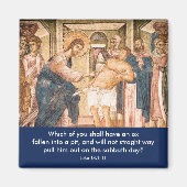 Jesus Heelt Man met Dropsy - Magneet (Voorkant)