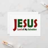JESUS: Heer van de Zaligheid Kaart (Voorkant / Achterkant in situ)