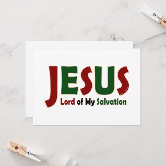 JESUS: Heer van de Zaligheid Kaart (Voorkant / Achterkant in situ)