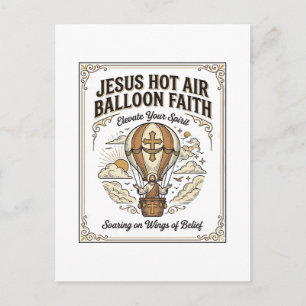Jesus Heet Lucht Ballon Geloven Jesus Heet Lucht B Briefkaart