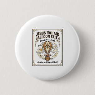 Jesus Heet Lucht Ballon Geloven Jesus Heet Lucht B Ronde Button 5,7 Cm