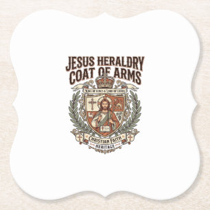 Jesus Heraldiek Wapen Jezus Heraldiek Wapen Ar Kartonnen Onderzetters