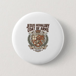 Jesus Heraldiek Wapen Jezus Heraldiek Wapen Ar Ronde Button 5,7 Cm