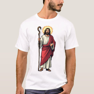 Jesus Herderstaf Vintage Gravure T-shirt 2