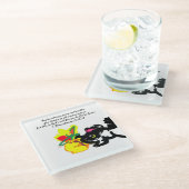 jesus here glazen onderzetter (Schuin)