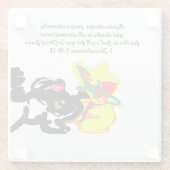 jesus here glazen onderzetter (Achterkant)