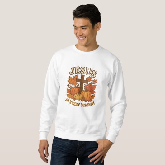 Jesus - Herfst - Christelijk Trui (Voorkant volledig)