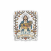 Jesús Herfst Oogst Geloof Jesús Herfst Oogst Ch Sticker (Voorkant)