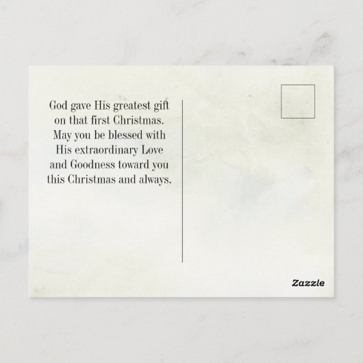 JESUS Het grootste cadeau van alle John 3:16 Kerst Briefkaart (Achterkant)