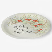 JESUS Het grootste cadeau van alle John 3:16 Kerst Papieren Bordje (Gekanteld)