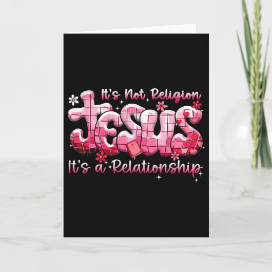 Jesus het is geen religieuze disco Valentijn Kaart (Voorkant)