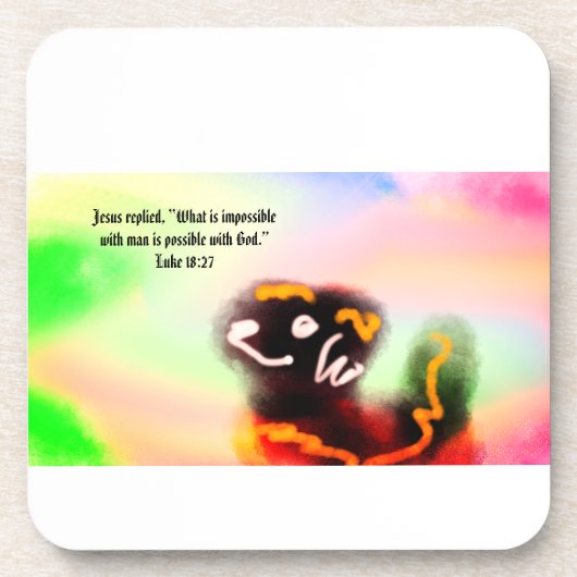 Jesus hier bier onderzetter (Voorkant)