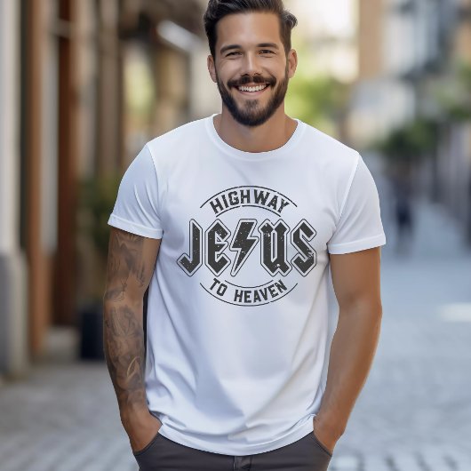 Jesus - Highway to Heaven mannen Christelijk T-shirt