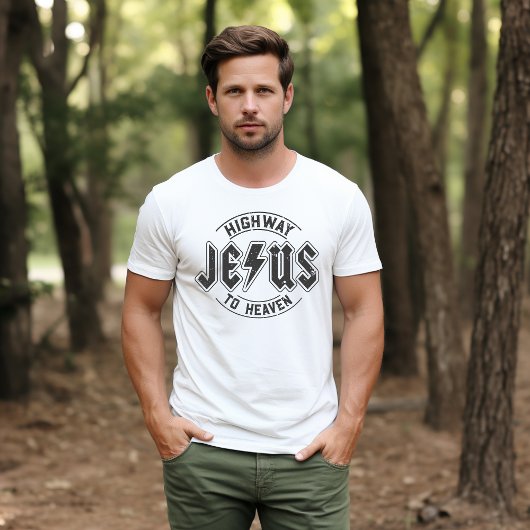 Jesus - Highway to Heaven mannen Christelijk T-shirt