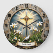 Jesus Hij Is Opgewekt Steen Grote Klok (Voorkant)