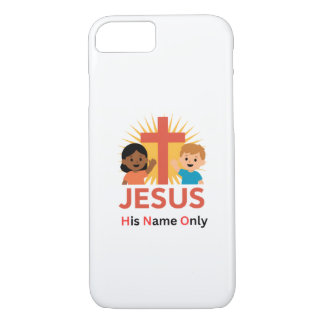 Jesus - His Name Only (New Logo) iPhone 8/7 Hoesje