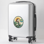 Jesus hoestend midden spraakbericht audiobericht s sticker (Koffer)