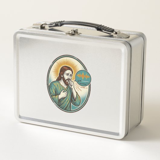 Jesus hoestend midden spraakbericht audiobericht t (Voorkant)