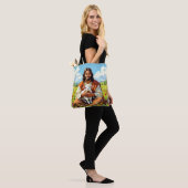 Jesus holding a Lamb | Religious Christian Tote Bag (Op model)