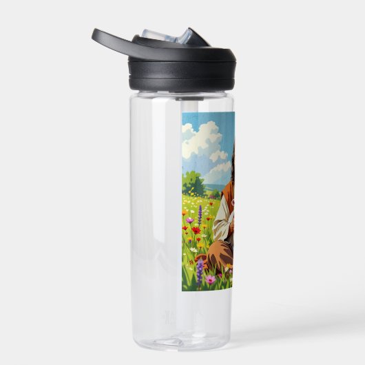 Jesus holding a Lamb | Religious Christian Waterfles (Rechts)