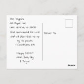 Jesus holding a Lamb | Religious Easter Briefkaart (Achterkant)