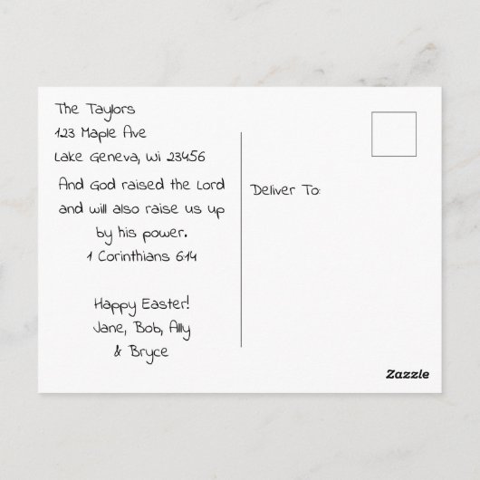 Jesus holding a Lamb | Religious Easter Briefkaart (Achterkant)