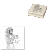 Jesus Holding Baby Bijbelse Verse | Kunststempel h Rubberstempel (Gestempeld)