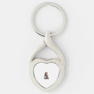 Jesus Holding Moo Deng_ Art Blending Whimsy Faith Sleutelhanger