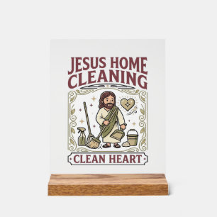 Jesus Home Schoonmaken Schoon Hart Jezus Thuis Sch Acryl Bord
