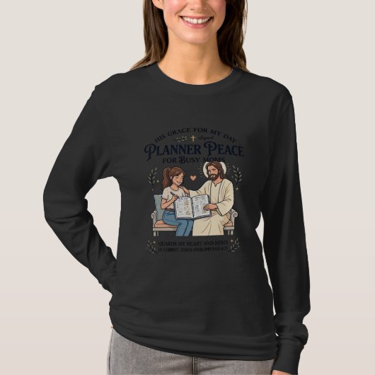 Jesus Homeschool Moeder Planner Shirt Gebaseerd op (Voorkant)