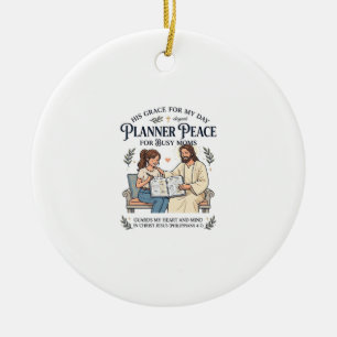 Jesus Homeschool Moeder Planner Shirt Gebaseerd op Keramisch Ornament