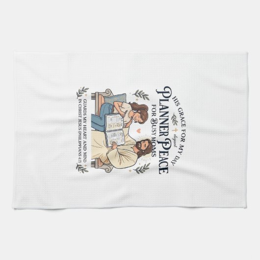 Jesus Homeschool Moeder Planner Shirt Gebaseerd op Theedoek (Horizontaal)