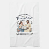 Jesus Homeschool Moeder Planner Shirt Gebaseerd op Theedoek (Verticaal)