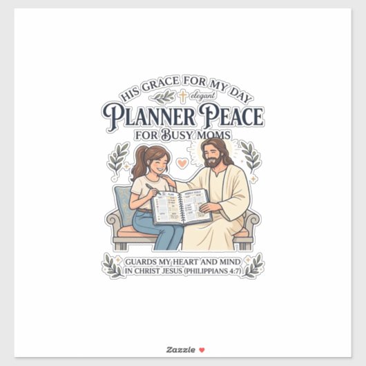 Jesus Homeschool Moeder Planner Shirt Gebeds Gebas Sticker (Vel)