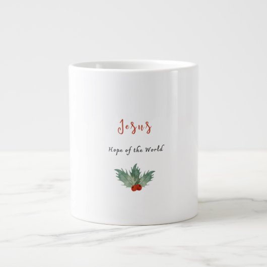 Jesus Hope of the World Christmas Mug Grote Koffiekop (Voorkant)