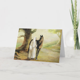 Jesus & Horse Art Wenskaart Kaart