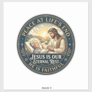 Jesus Hospice Eind Van Levenscomfort T-shirt Chris Sticker