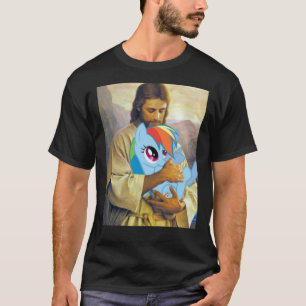 Jesus houdstermaatschappij rainbow dash Classic T- T-shirt